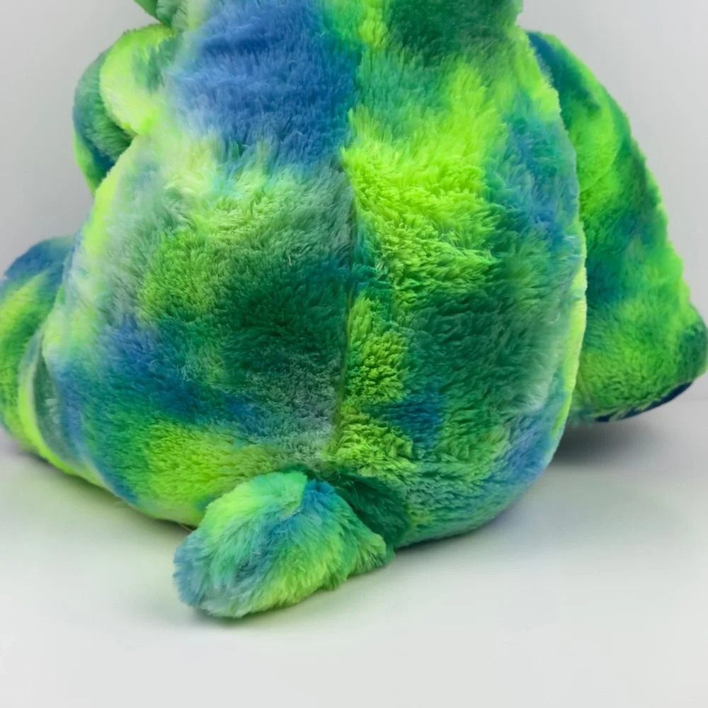Dan Dee Jumbo Triceratops Plush 20” Tie Dye Dinosaur Stuffed Animal EUC